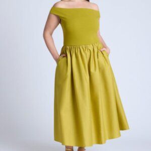 Mixed Media Boatneck Dress